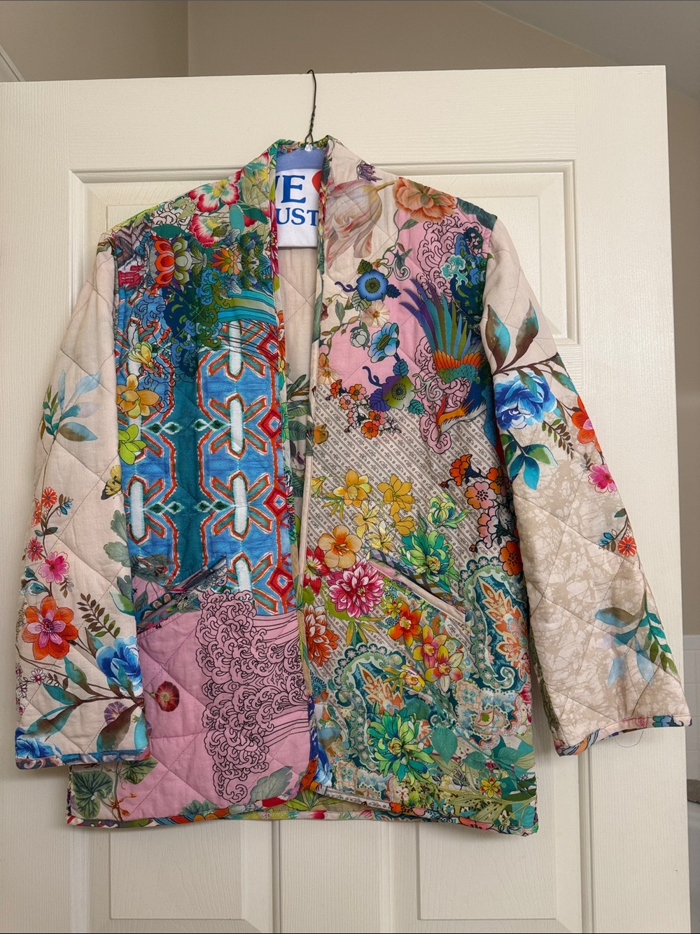 LIKE NEW Johnny Was Multicolor Floral Patchwork Jacket